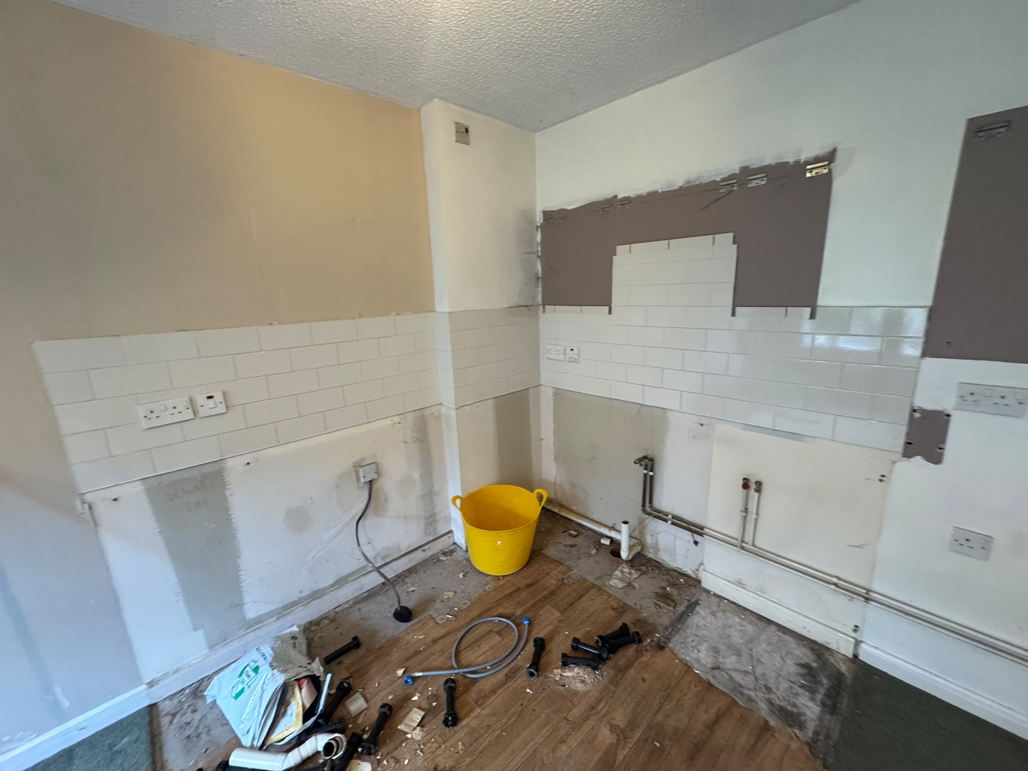 Kitchen Strip and Installation — before